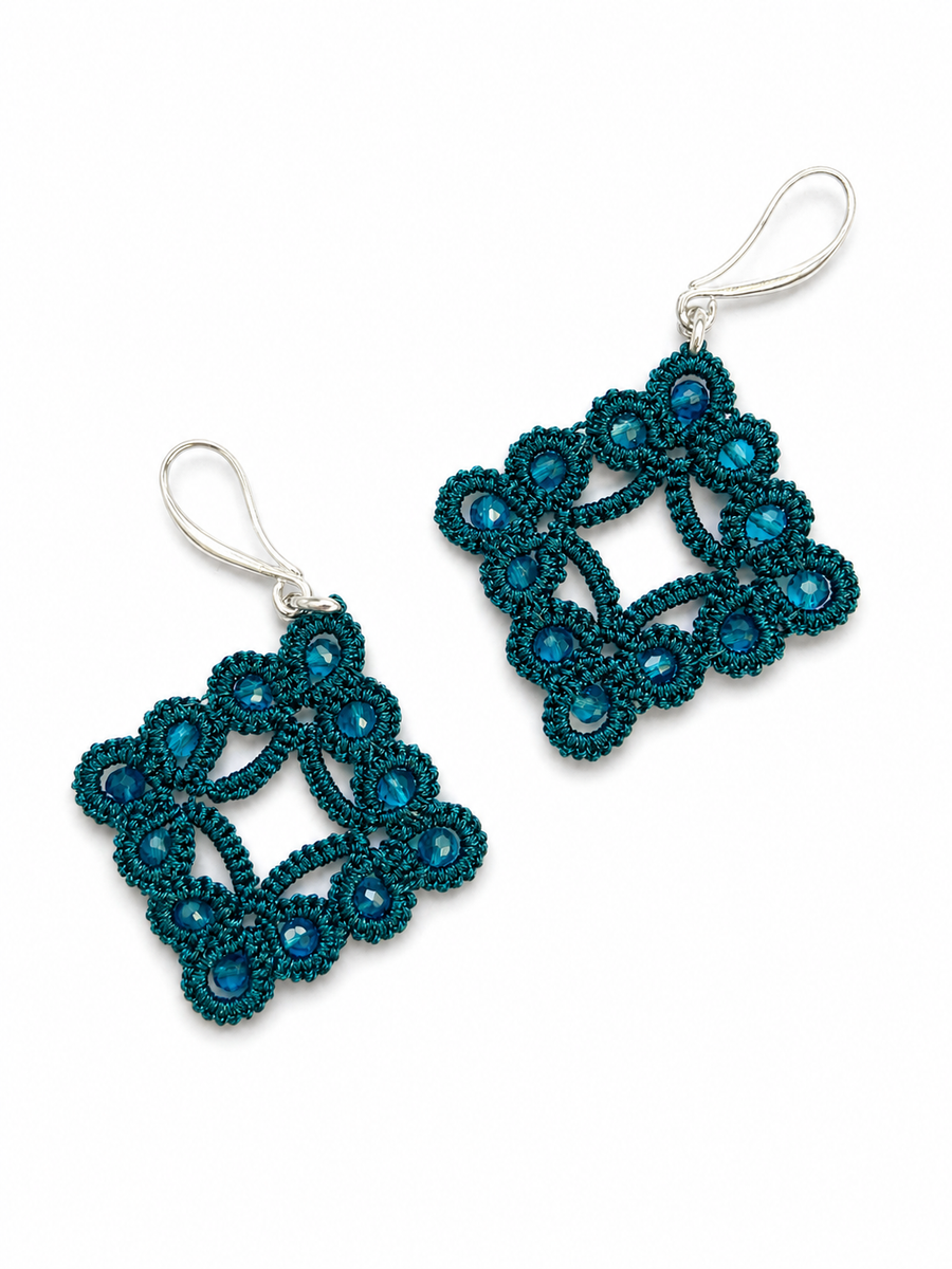 Aros Diamante - Azul metálico