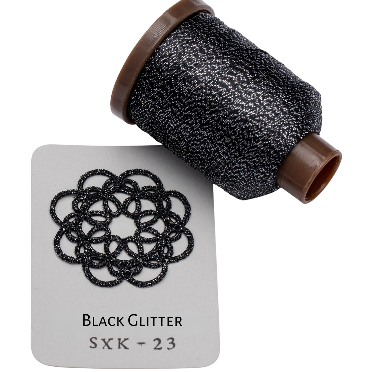Hilo para Frivolité Black Glitter (SXK-23)