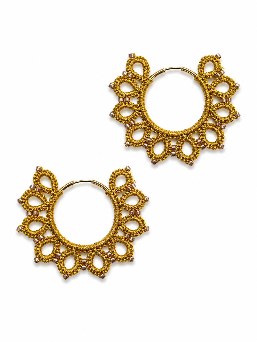 Aros Girasol - Dorados