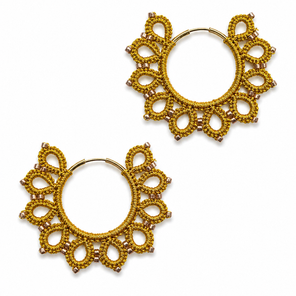 Aros Girasol - Dorados