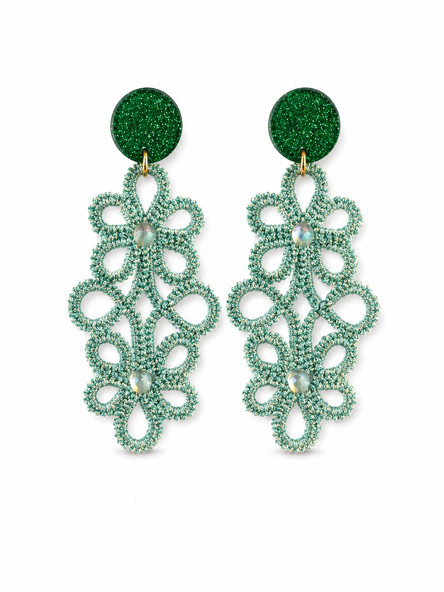 Aros Lavanda - Verde menta metalizado