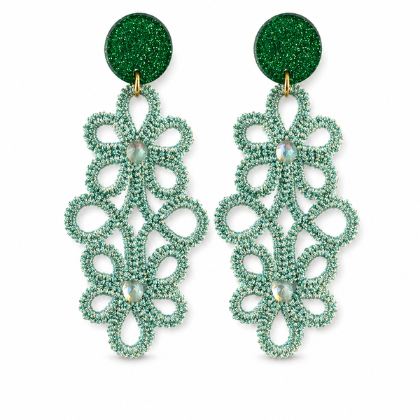 Aros Lavanda - Verde menta metalizado