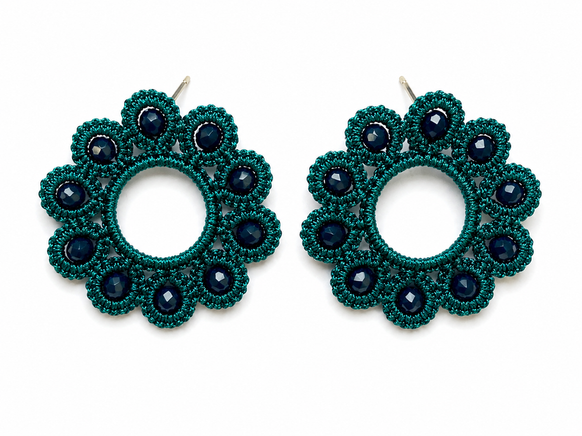 Aros Margarita - Verde Esmeralda